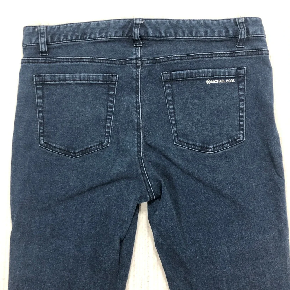 Michael‎ Kors Dark Wash Skinny Jeans Ruched Ankle Women's Size 10